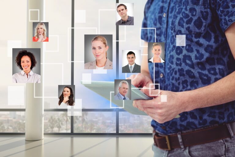 businessman-using-application-contact-with-his-colleagues